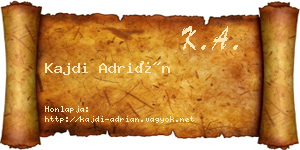 Kajdi Adrián névjegykártya
