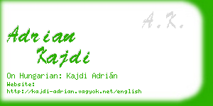 adrian kajdi business card